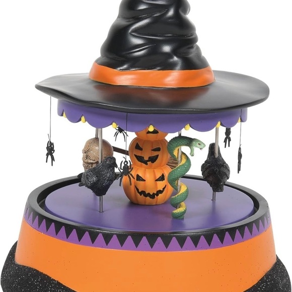 - Department 56 Village Halloween Accessories Haunted Scary Go Round NWB - Picture 3 of 10